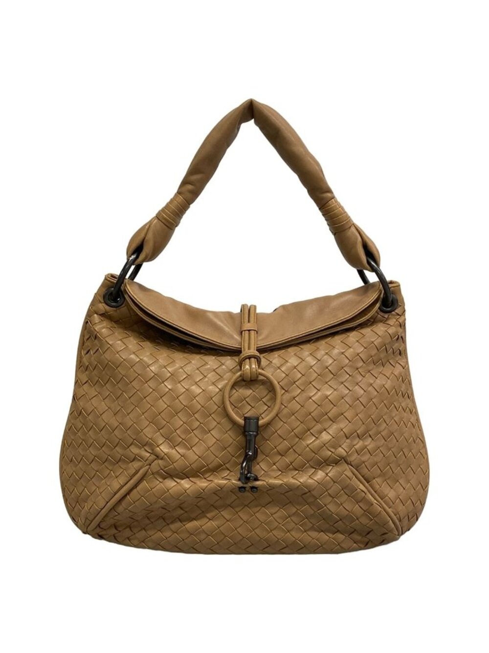 Bottega Veneta Shoulder Bag Intrecciato Brown Leather